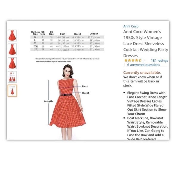 NWT Women's 3X Anni Coco vintage look dress in black with red sash - Picture 3 of 4